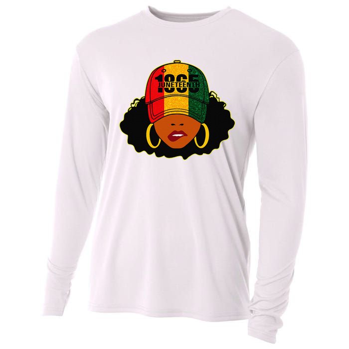 1865 Juneteenth Celebrate Black Magic Melanin  Cooling Performance Long Sleeve Crew