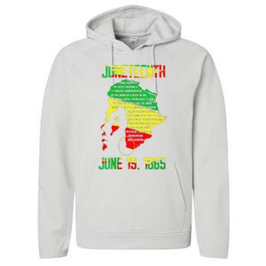 1865 Juneteenth Celebrating Black Black Queen African Performance Fleece Hoodie