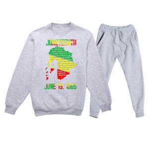 1865 Juneteenth Celebrating Black Black Queen African Premium Crewneck Sweatsuit Set