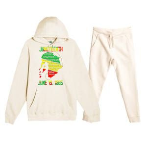 1865 Juneteenth Celebrating Black Black Queen African Premium Hooded Sweatsuit Set