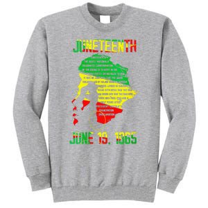 1865 Juneteenth Celebrating Black Black Queen African Tall Sweatshirt