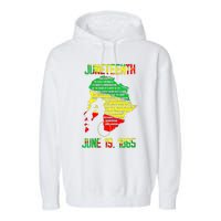 1865 Juneteenth Celebrating Black Black Queen African Garment-Dyed Fleece Hoodie