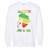 1865 Juneteenth Celebrating Black Black Queen African Garment-Dyed Sweatshirt