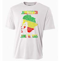 1865 Juneteenth Celebrating Black Black Queen African Cooling Performance Crew T-Shirt