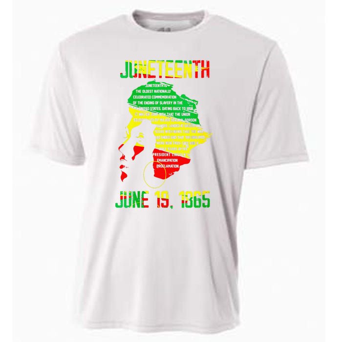 1865 Juneteenth Celebrating Black Black Queen African Cooling Performance Crew T-Shirt