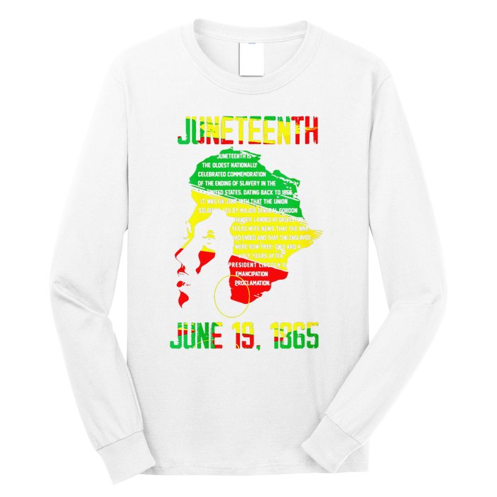 1865 Juneteenth Celebrating Black Black Queen African Long Sleeve Shirt