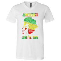 1865 Juneteenth Celebrating Black Black Queen African V-Neck T-Shirt