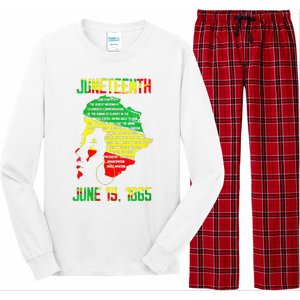 1865 Juneteenth Celebrating Black Black Queen African Long Sleeve Pajama Set