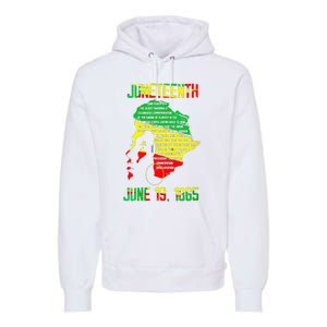 1865 Juneteenth Celebrating Black Black Queen African Premium Hoodie