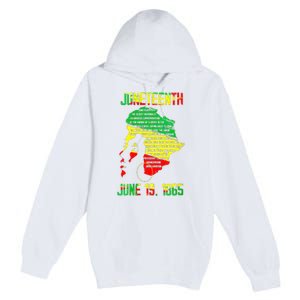 1865 Juneteenth Celebrating Black Black Queen African Premium Pullover Hoodie