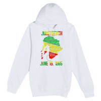 1865 Juneteenth Celebrating Black Black Queen African Premium Pullover Hoodie