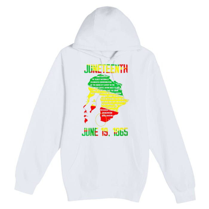 1865 Juneteenth Celebrating Black Black Queen African Premium Pullover Hoodie