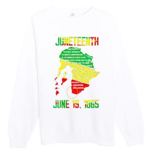 1865 Juneteenth Celebrating Black Black Queen African Premium Crewneck Sweatshirt