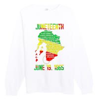 1865 Juneteenth Celebrating Black Black Queen African Premium Crewneck Sweatshirt