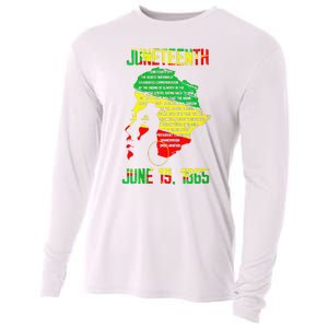 1865 Juneteenth Celebrating Black Black Queen African Cooling Performance Long Sleeve Crew