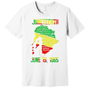 1865 Juneteenth Celebrating Black Black Queen African Premium T-Shirt