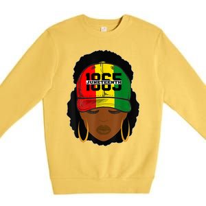 1865 Juneteenth Celebrate Black Magic Melanin Women Premium Crewneck Sweatshirt