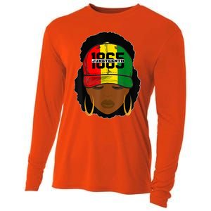 1865 Juneteenth Celebrate Black Magic Melanin Women Cooling Performance Long Sleeve Crew