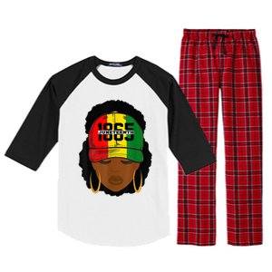 1865 Juneteenth Celebrate Black Magic Melanin Women Raglan Sleeve Pajama Set