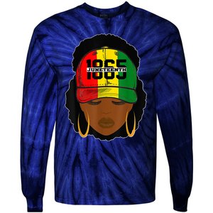 1865 Juneteenth Celebrate Black Magic Melanin Women Tie-Dye Long Sleeve Shirt