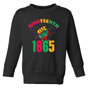 1865 Juneteenth Celebrate African American Freedom Day Toddler Sweatshirt