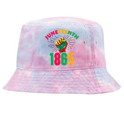 1865 Juneteenth Celebrate African American Freedom Day Tie-Dyed Bucket Hat