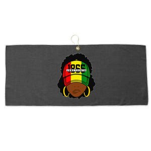 1865 Juneteenth Celebrate African American Freedom Day Large Microfiber Waffle Golf Towel