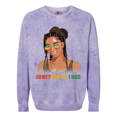 1865 Juneteenth Celebrate African American Freedom Day Colorblast Crewneck Sweatshirt