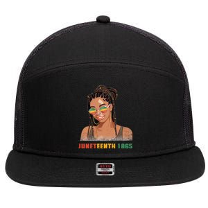 1865 Juneteenth Celebrate African American Freedom Day 7 Panel Mesh Trucker Snapback Hat