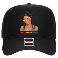 1865 Juneteenth Celebrate African American Freedom Day High Crown Mesh Back Trucker Hat