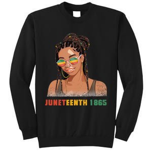 1865 Juneteenth Celebrate African American Freedom Day Tall Sweatshirt