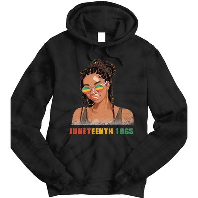 1865 Juneteenth Celebrate African American Freedom Day Tie Dye Hoodie