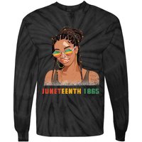 1865 Juneteenth Celebrate African American Freedom Day Tie-Dye Long Sleeve Shirt