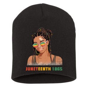 1865 Juneteenth Celebrate African American Freedom Day Short Acrylic Beanie