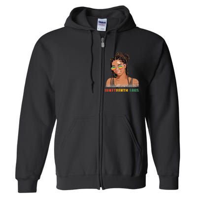 1865 Juneteenth Celebrate African American Freedom Day Full Zip Hoodie