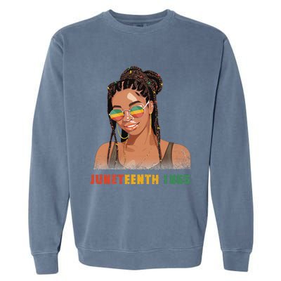 1865 Juneteenth Celebrate African American Freedom Day Garment-Dyed Sweatshirt