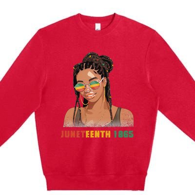 1865 Juneteenth Celebrate African American Freedom Day Premium Crewneck Sweatshirt