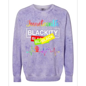 1865 Juneteenth Celebrate African American Freedom Day Colorblast Crewneck Sweatshirt