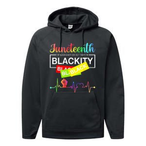 1865 Juneteenth Celebrate African American Freedom Day Performance Fleece Hoodie