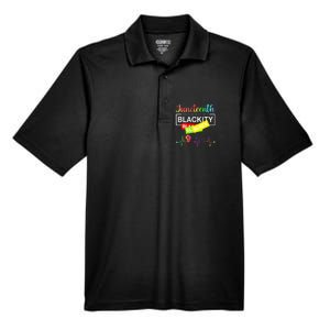 1865 Juneteenth Celebrate African American Freedom Day Men's Origin Performance Pique Polo