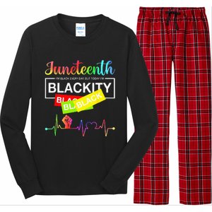 1865 Juneteenth Celebrate African American Freedom Day Long Sleeve Pajama Set