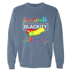 1865 Juneteenth Celebrate African American Freedom Day Garment-Dyed Sweatshirt