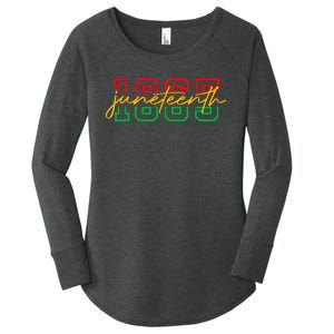 1865 Juneteenth Celebrate African American Freedom Day Women's Perfect Tri Tunic Long Sleeve Shirt