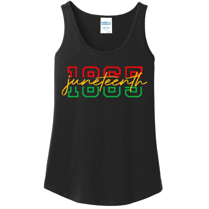 1865 Juneteenth Celebrate African American Freedom Day Ladies Essential Tank