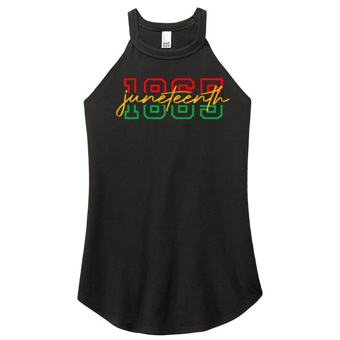 1865 Juneteenth Celebrate African American Freedom Day Women's Perfect Tri Rocker Tank