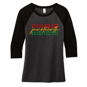 1865 Juneteenth Celebrate African American Freedom Day Women's Tri-Blend 3/4-Sleeve Raglan Shirt