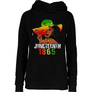 1865 Juneteenth Celebrate African American Freedom Day Womens Funnel Neck Pullover Hood