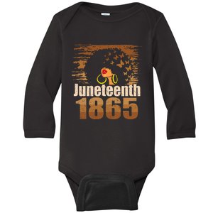 1865 Juneteenth Celebrate African American Freedom Day Baby Long Sleeve Bodysuit