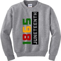 1865 Juneteenth Day Kids Sweatshirt