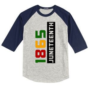 1865 Juneteenth Day Kids Colorblock Raglan Jersey